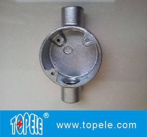 BS4568 Two Way Malleable Iron / Aluminum Circular Electrical Junction Box - Through Way