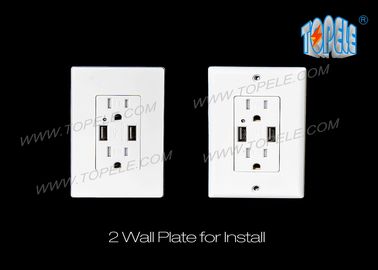 Smart High Speed USB Charger 15A Tamper - Resistant Outlet Indoor Use Only