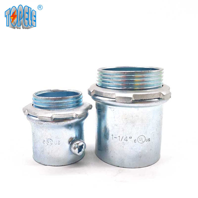 Galvanized EMT Steel Set Screw Connectors Compression / Set Screw Type