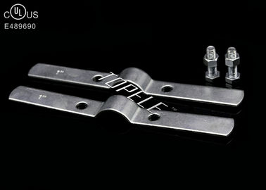 Industrial Silver Pipe Riser Clamp Customized For Cable Support , Building Material Steel Structure Short Tongue Riser C