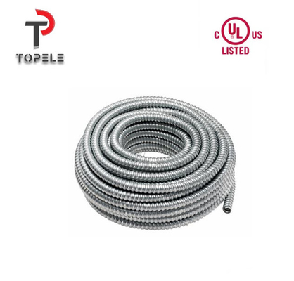 UL Standard Galvanized Steel Flexible Conduit Electrical 1/2&quot; - 4'
