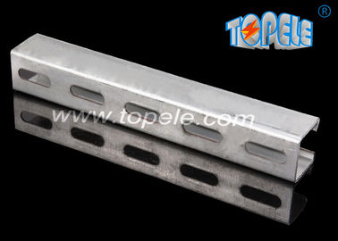 Black HDG Slotted Plain Strut Unistrut Channel To Support Conduits 41X 41MM