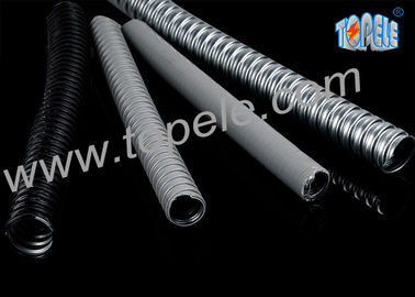 Electrical Galvanized Steel PVC Flexible Conduit And Fittings Grey