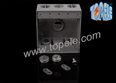 Electrical Boxes For Branch Circuit Wiring Aluminum Die Cast Weatherproof Box / Two Gang Electrical Outlet Box