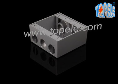 Electrical Boxes For Branch Circuit Wiring Aluminum Die Cast Weatherproof Box / Two Gang Electrical Outlet Box
