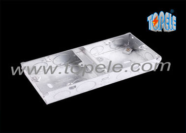 2- Gang British Standard Metal Electrical Conduit Box With PVC , Conduit Switch Box