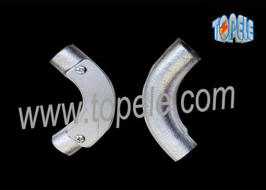 BS4568 Galvanized Steel Pipe Malleable Iron Channel Intersection Elbow 20mm / 25mm