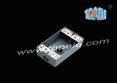 Die-cast Aluminum Weatherproof Boxes 3 Holes / 5 Holes Single Gang Outlet Boxes Die Cast Metal