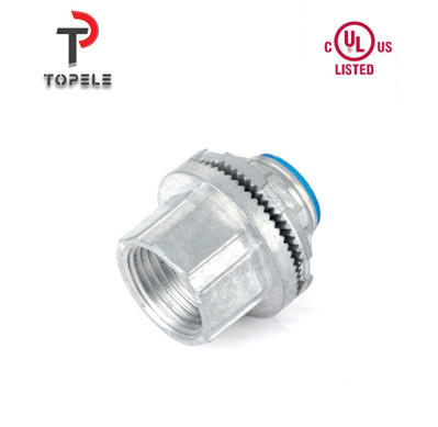 UL Standard Threaded Conduit And Fittings Rigid Zinc Watertight Hub Connector