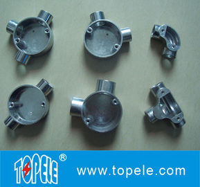 TOPELE BS Two Way Through Circular Malleable Aluminum Junction Box, Galvanized Electrical Conduit Fittings