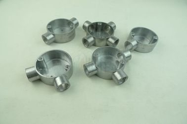 TOPELE BS Two Way Through Circular Malleable Aluminum Junction Box, Galvanized Electrical Conduit Fittings