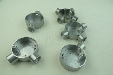 TOPELE 25mm / 32mm BS Electrical Conduit Galvanized Aluminum Circular Junction Box For Conduit Fittings