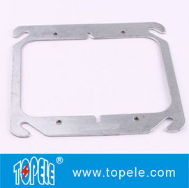 TOPELE 4&quot; FLAT BLANK SQUARE COVER FOR TWO GANG OUTLET BOXES , GALVANIZED STEEL