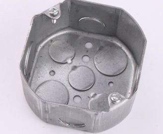 TOPELE 54171 , 4” Octagon steel Galvanized Electrical Conduit Boxes,  2-1/8&quot;Deep,1/2-Inch Knockou