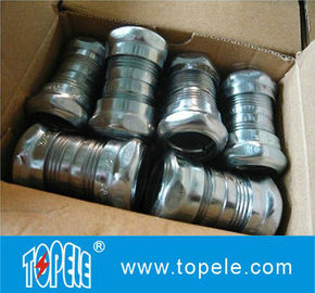 Zinc Plated Steel EMT Compression Coupling , EMT Coupling 1/2&quot; To 4&quot; Inch