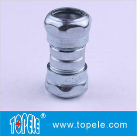 Zinc Plated Steel EMT Compression Coupling , EMT Coupling 1/2&quot; To 4&quot; Inch