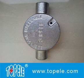 BS4568 Two Way Malleable Iron / Aluminum Circular Electrical Junction Box - Through Way