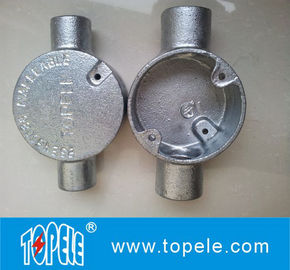 BS4568 Two Way Malleable Iron / Aluminum Circular Electrical Junction Box - Through Way