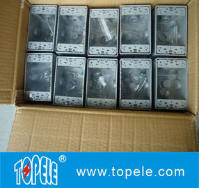 Weatherproof Electrical Boxes 3 Holes / 5 Holes Single Gang Outlet Boxes Die Cast Metal