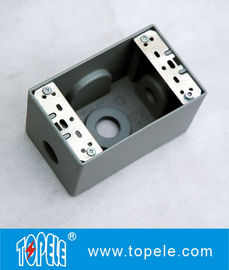 Weatherproof Electrical Boxes 3 Holes / 5 Holes Single Gang Outlet Boxes Die Cast Metal