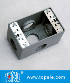 Weatherproof Electrical Boxes 3 Holes / 5 Holes Single Gang Outlet Boxes Die Cast Metal