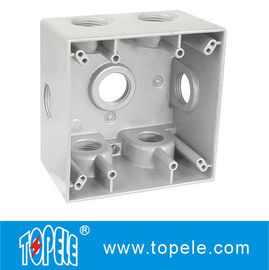 Powder Coated 3 Holes Two Gang Weatherproof Electrical Boxes