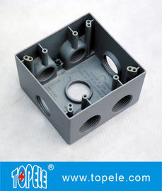 Powder Coated 3 Holes Two Gang Weatherproof Electrical Boxes