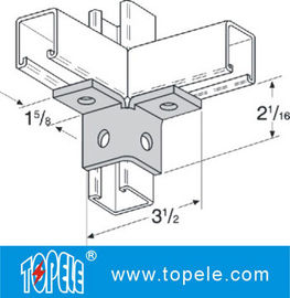 Steel Plate Galvanized Strut Channel Connecting Fitting Unistrut Channel Splice / Angle Fittings ISO