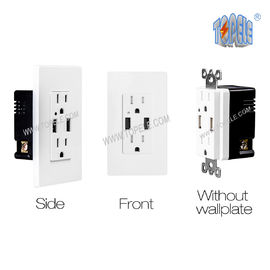 Smart High Speed USB Charger 15A Tamper - Resistant Outlet Indoor Use Only
