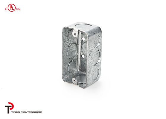 2 Inch x4 Inch / US Standard Pre-Galvanized Steel Switch Device Rectangular Conduit Boxes / Electrical Conduit  Boxes
