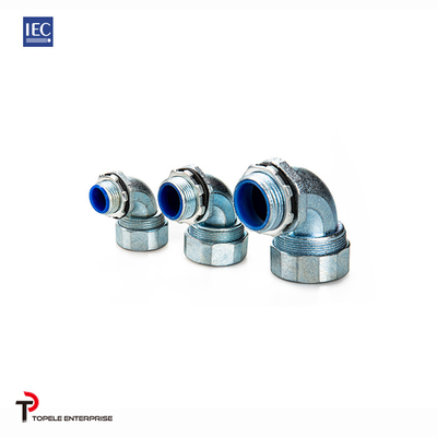 Liquid Tight Quincunx Head Zinc 90 Degree Angle Connector IEC Standard