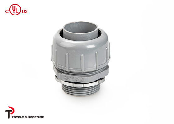 Liquidtight Nonmetallic Straight PVC Conduit Fitting Connector 1/2 In.