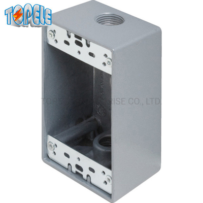 UL Listed 4*2 Aluminum One Gang Device Weatherproof Outlet Box Gray