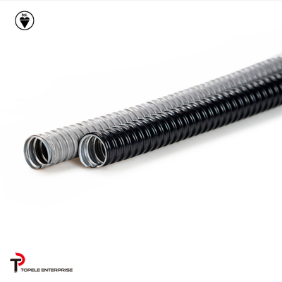Electrical Galvanized Steel PVC Flexible Conduit And Fittings Grey