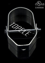 Zinc Plated Steel Pipe Clamps , Heavy Duty Adjustable Clevis Hanger Size Customized