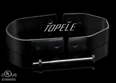 Zinc Plated Steel Pipe Clamps , Heavy Duty Adjustable Clevis Hanger Size Customized