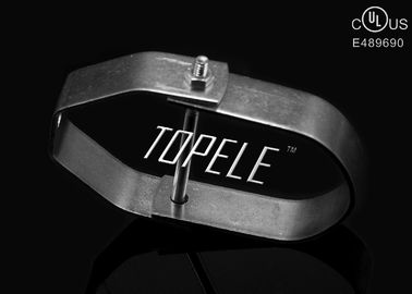Zinc Plated Steel Pipe Clamps , Heavy Duty Adjustable Clevis Hanger Size Customized