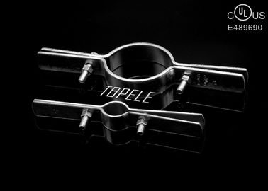 Zinc Plated Riser Metal Pipe Clamps Customized With Bolt , UL Approved