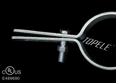 Industrial Silver Pipe Riser Clamp Customized For Cable Support , Building Material Steel Structure Short Tongue Riser C