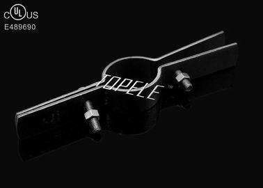 Zinc Plated Steel Pipe Clamps / Black Riser Pipe Clamp With Bolt UL Certification