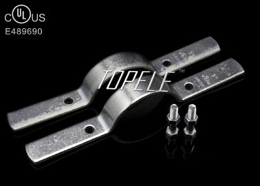 Zinc Plated Steel Pipe Clamps / Black Riser Pipe Clamp With Bolt UL Certification