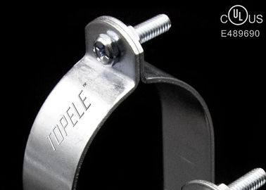 Multiple Size Galvanized Pipe Hangers With One Steel Nut / Bolt , Silver Color