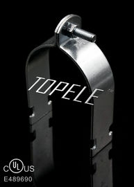 UL Steel Pipe Clamps / Galvanized Strut Clamp For Rigid Pipe , Galvanized Surface Finish