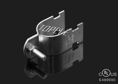 UL Steel Pipe Clamps / Galvanized Strut Clamp For Rigid Pipe , Galvanized Surface Finish