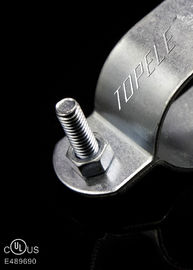 Galvanized Finish Steel Pipe Clamps / Stainless Steel Strut Straps For Mount EMT Conduit