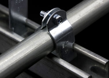 Galvanized Finish Steel Pipe Clamps / Stainless Steel Strut Straps For Mount EMT Conduit