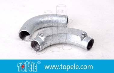20MM 3 / 4”, 1”BS4568 GI Iron Elbow Malleable Iron Circular Junction Box with Tapped Hole