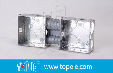 Electrical Boxes / 2-Gang British Standard Metal Conduit Box with PVC , Switch Box
