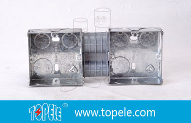 Electrical Boxes / 2-Gang British Standard Metal Conduit Box with PVC , Switch Box