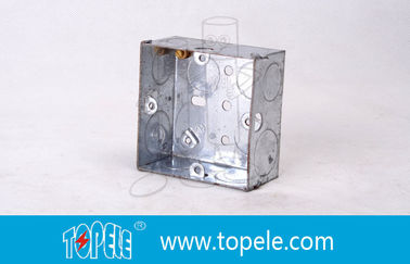 Pre-Galvanized Steel Electrical Boxes And Covers , British Standard BS Box For Switches